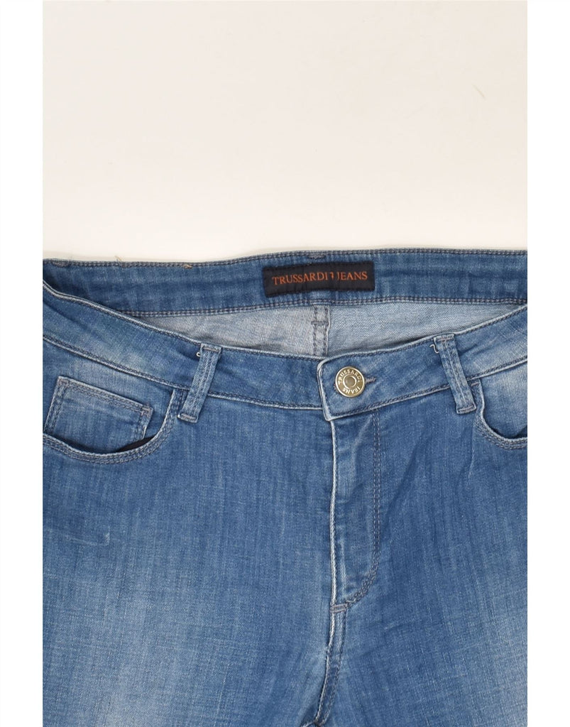 TRUSSARDI Womens Skinny Jeans IT 44 Medium W30 L30 Blue Cotton | Vintage Trussardi | Thrift | Second-Hand Trussardi | Used Clothing | Messina Hembry 