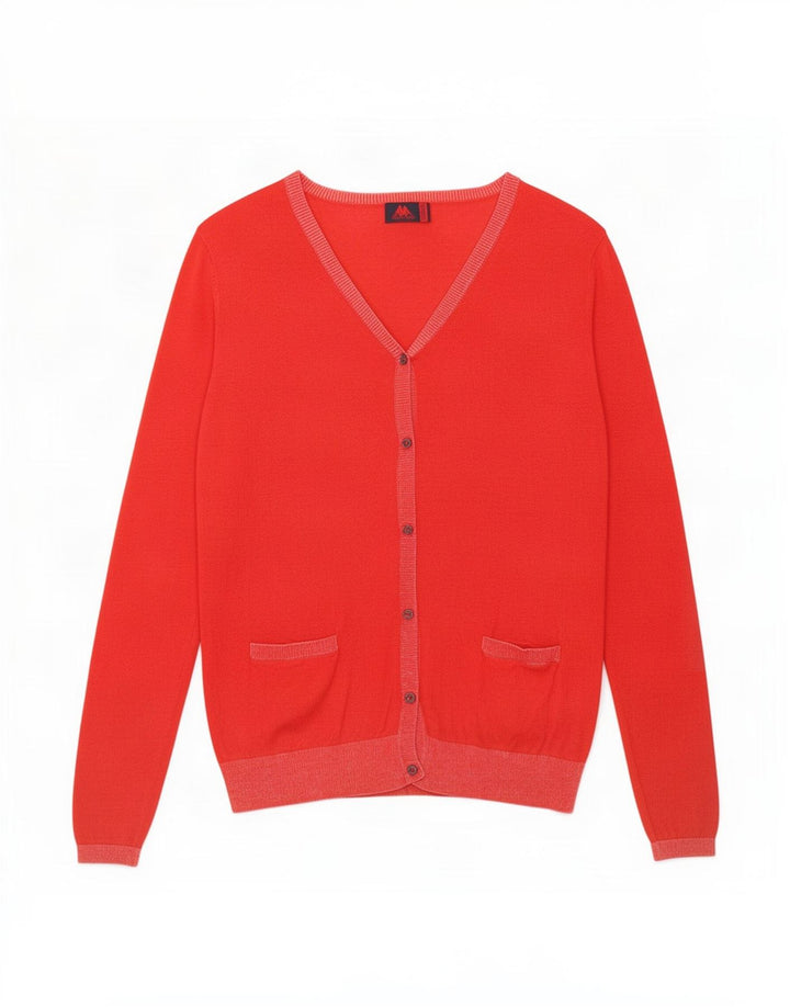 Kappa Womens Cardigan Sweater UK 12 Medium Red Viscose