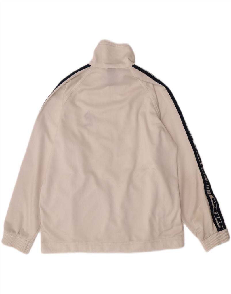 LOTTO Boys Graphic Tracksuit Top Jacket 11-12 Years Off White Polyester Vintage Lotto and Second-Hand Lotto from Messina Hembry 