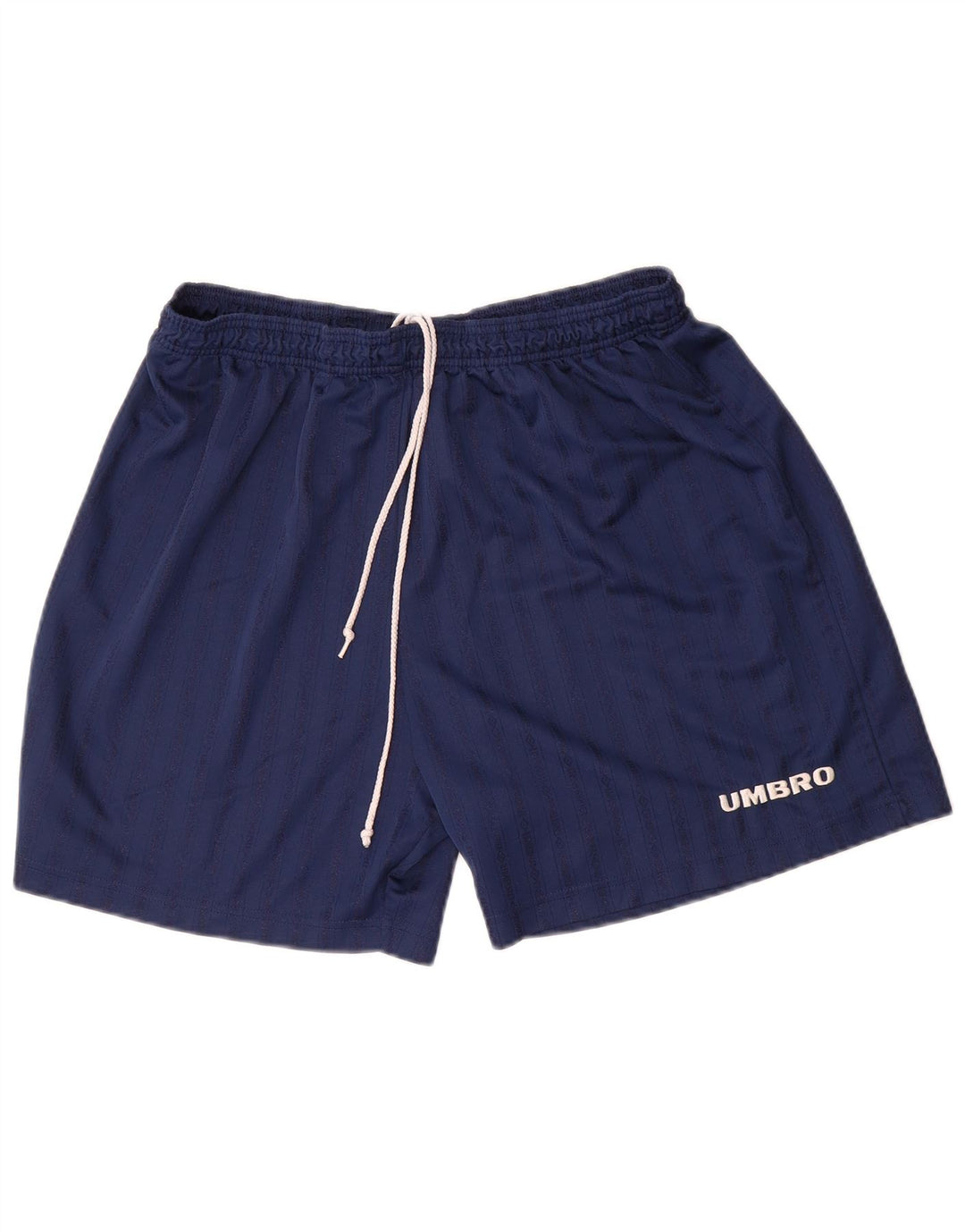 Umbro Mens Sport Shorts XL Navy Blue Pinstripe Polyester