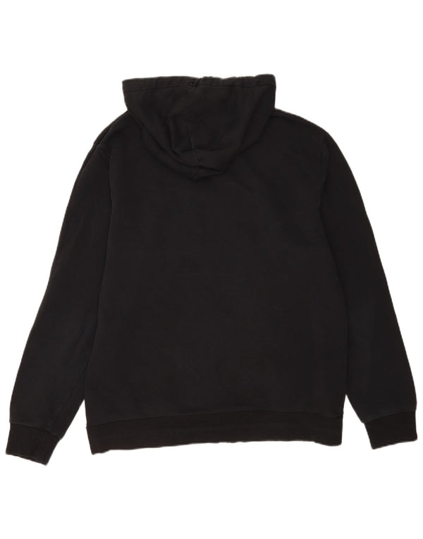 Converse Mens Zip Hoodie Sweater Medium Black Cotton