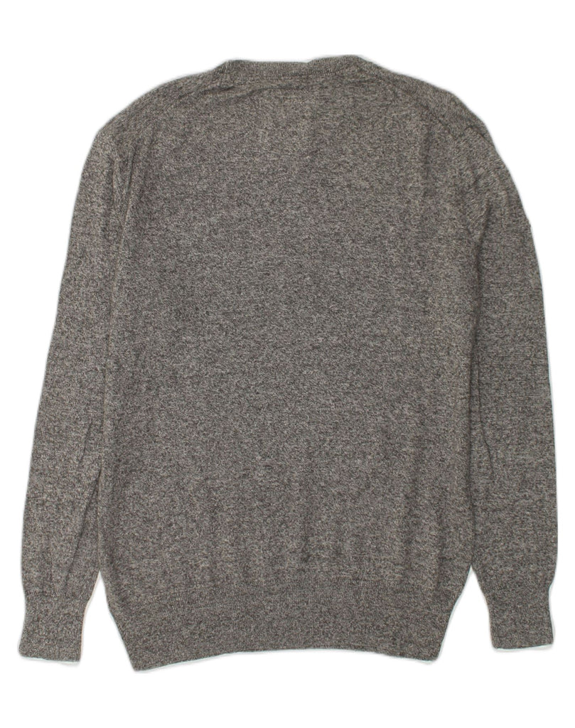 SUPERDRY Mens Boat Neck Jumper Sweater Large Grey Flecked Cotton | Vintage Superdry | Thrift | Second-Hand Superdry | Used Clothing | Messina Hembry 