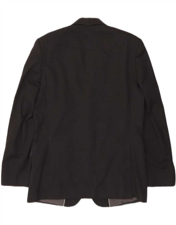 Marks & Spencer Mens Long 2 Button Blazer Jacket UK 42 Large Black