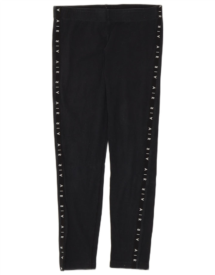 Nike Girls Graphic Leggings 12-13 Years Large Black