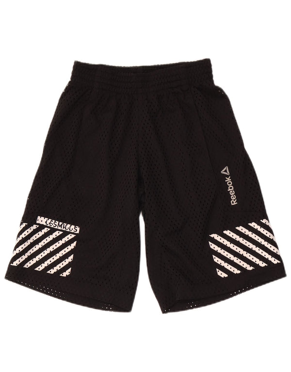 REEBOK Mens Sport Shorts XS  Black Striped