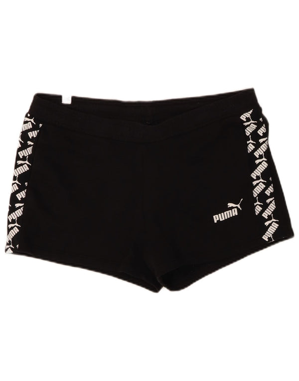 Puma Womens Graphic Sport Shorts UK 16 Large Black