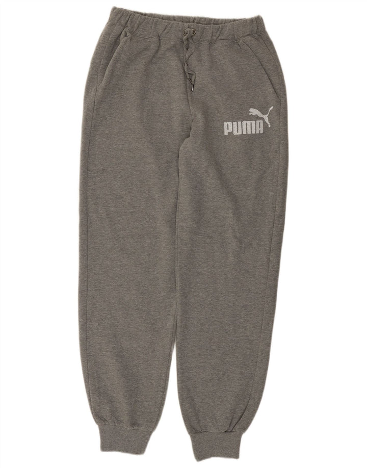 Puma Mens Graphic Tracksuit Trousers Joggers Medium  Grey Cotton
