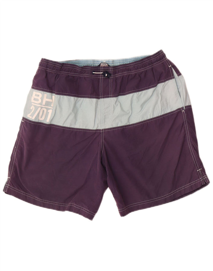 Marks & Spencer Mens Blue Harbour Swimming Shorts Large Purple Colourblock