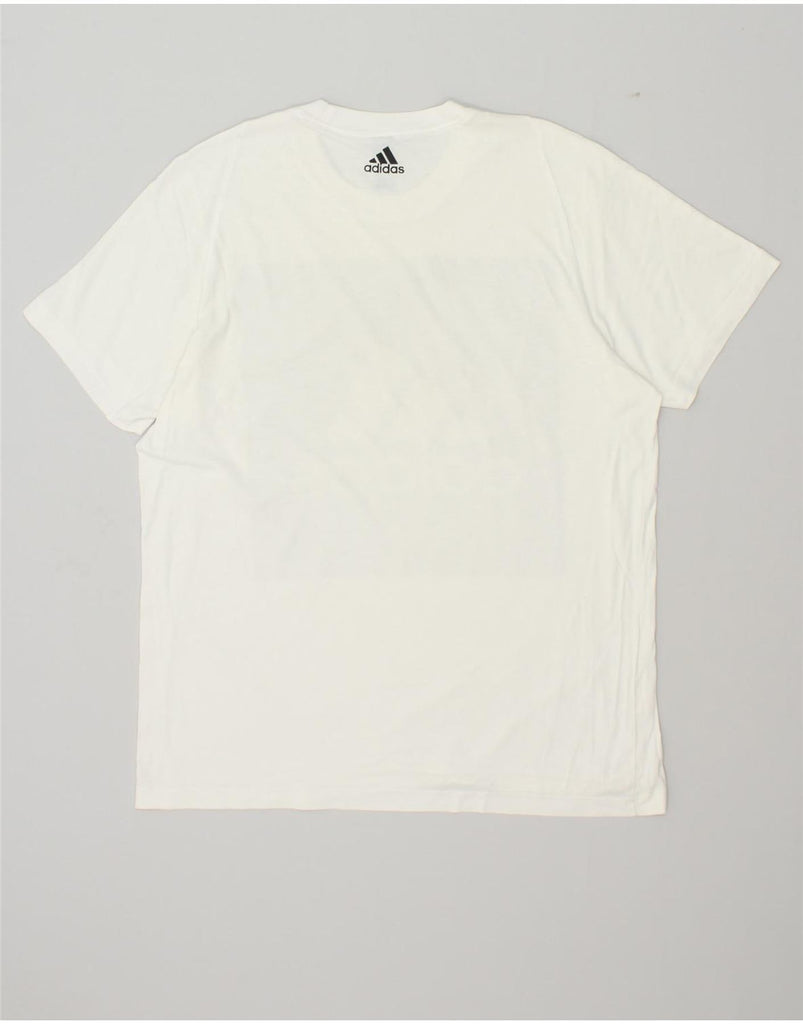 ADIDAS Mens Graphic T-Shirt Top Large White | Vintage Adidas | Thrift | Second-Hand Adidas | Used Clothing | Messina Hembry 