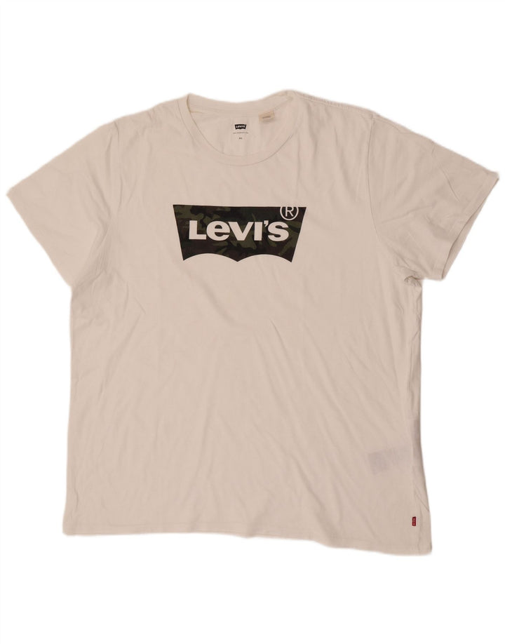 Levi's Mens Graphic T-Shirt Top 2XL White Cotton