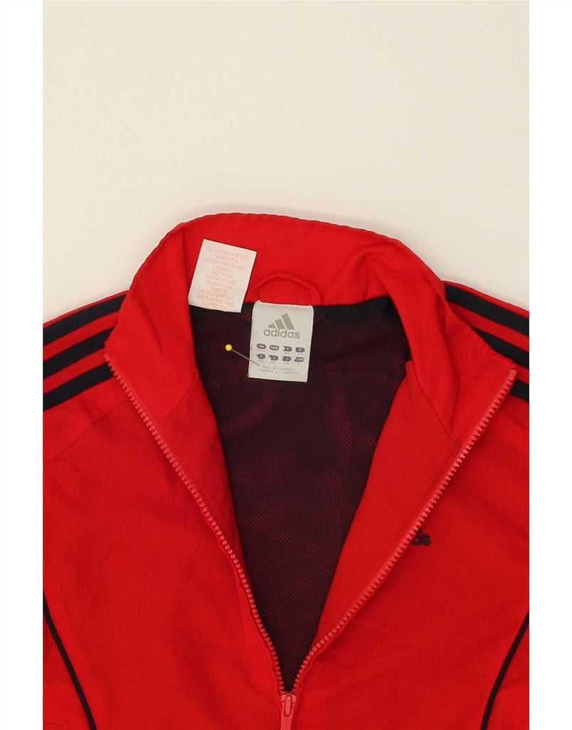 ADIDAS Boys Tracksuit Top Jacket 9-10 Years Red Polyester Vintage Adidas and Second-Hand Adidas from Messina Hembry 