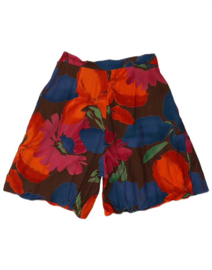 Preca Womens Casual Shorts W26 Small Multicoloured Floral Viscose