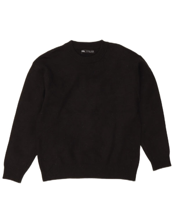 Zara Boys Crew Neck Jumper Sweater 9-10 Years Black