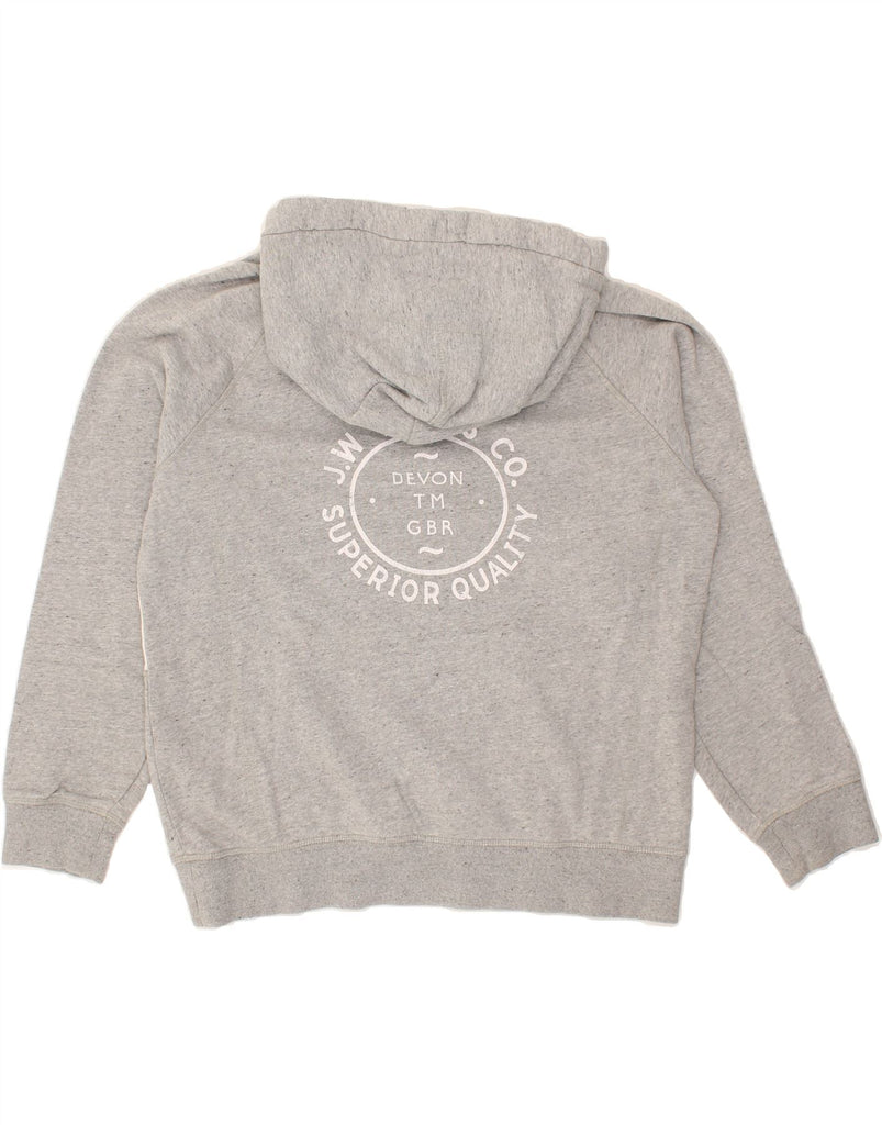 JACK WILLS Womens Graphic Hoodie Jumper UK 16 Large  Grey Cotton | Vintage Jack Wills | Thrift | Second-Hand Jack Wills | Used Clothing | Messina Hembry 