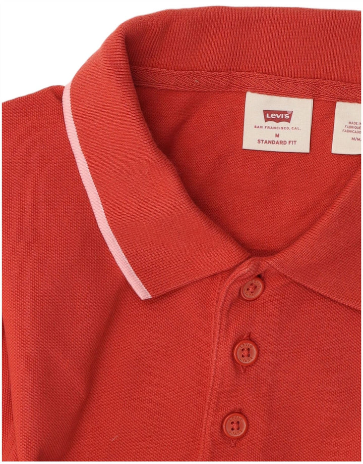 LEVI'S Mens Standard Fit Polo Shirt Medium Red
