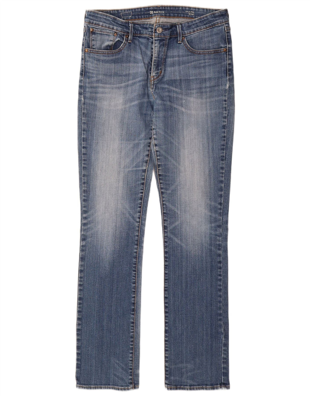 LEVI'S Womens Demi Curve Classic Rise Straight Jeans W31 L34 Blue Cotton