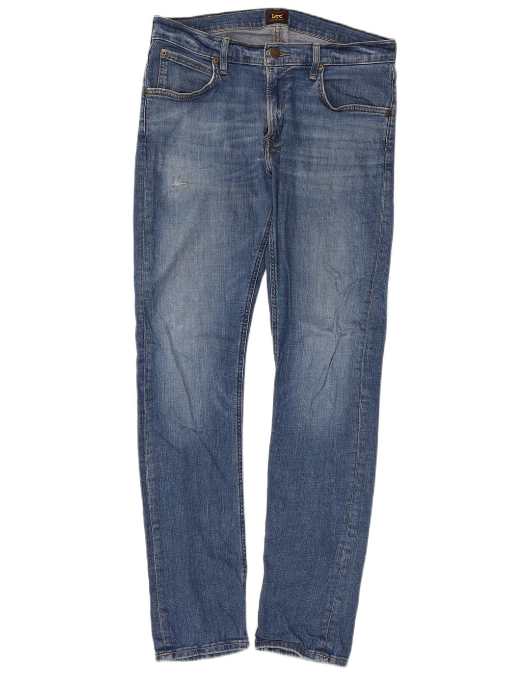 Lee Mens Luke Slim Jeans W30 L32 Blue Cotton