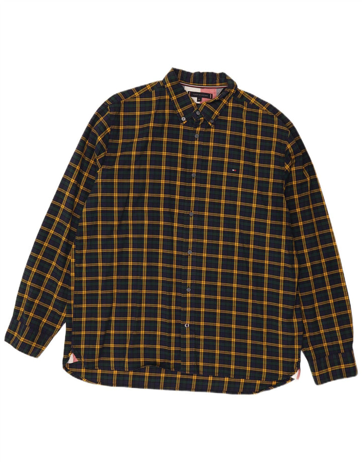 Tommy Hilfiger Mens Regular Fit Shirt 2XL Multicoloured Check Cotton