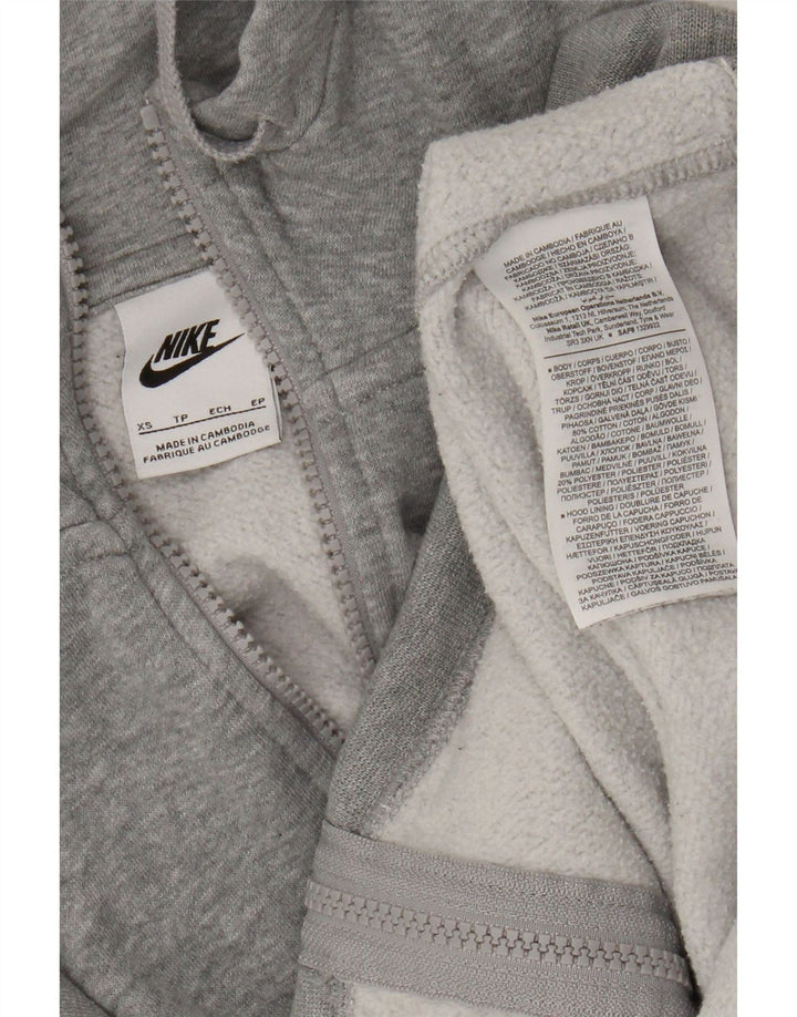 Nike Mens Zip Hoodie Sweater XS Grey Cotton