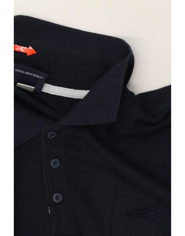 UMBRO Mens Polo Shirt XL Navy Blue Polyester Vintage Umbro and Second-Hand Umbro from Messina Hembry 