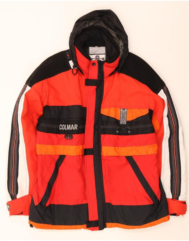 Colmar Mens Hooded Ski Jacket IT 52 Large Red Colourblock