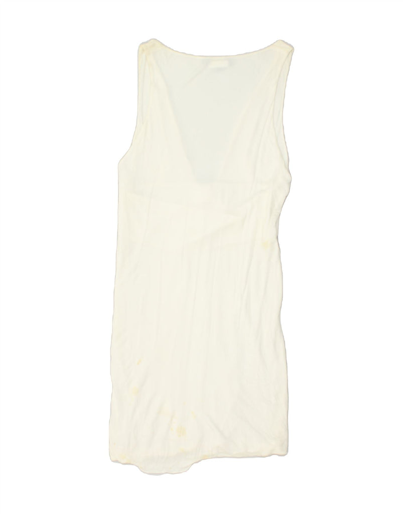 VERSACE Womens Sleeveless Shift Dress IT 38 XS White | Vintage Versace | Thrift | Second-Hand Versace | Used Clothing | Messina Hembry 