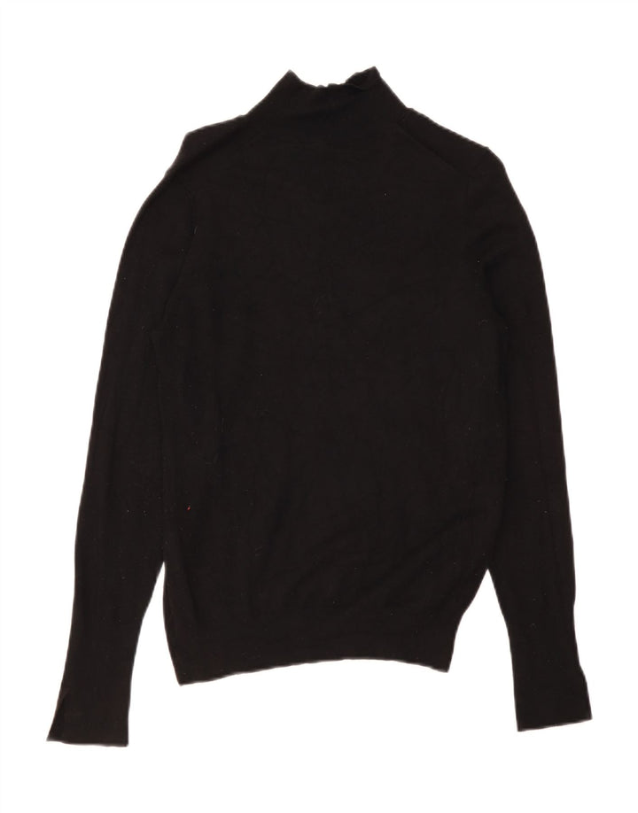 Zara Womens Turtle Neck Jumper Sweater UK 12 Medium Black