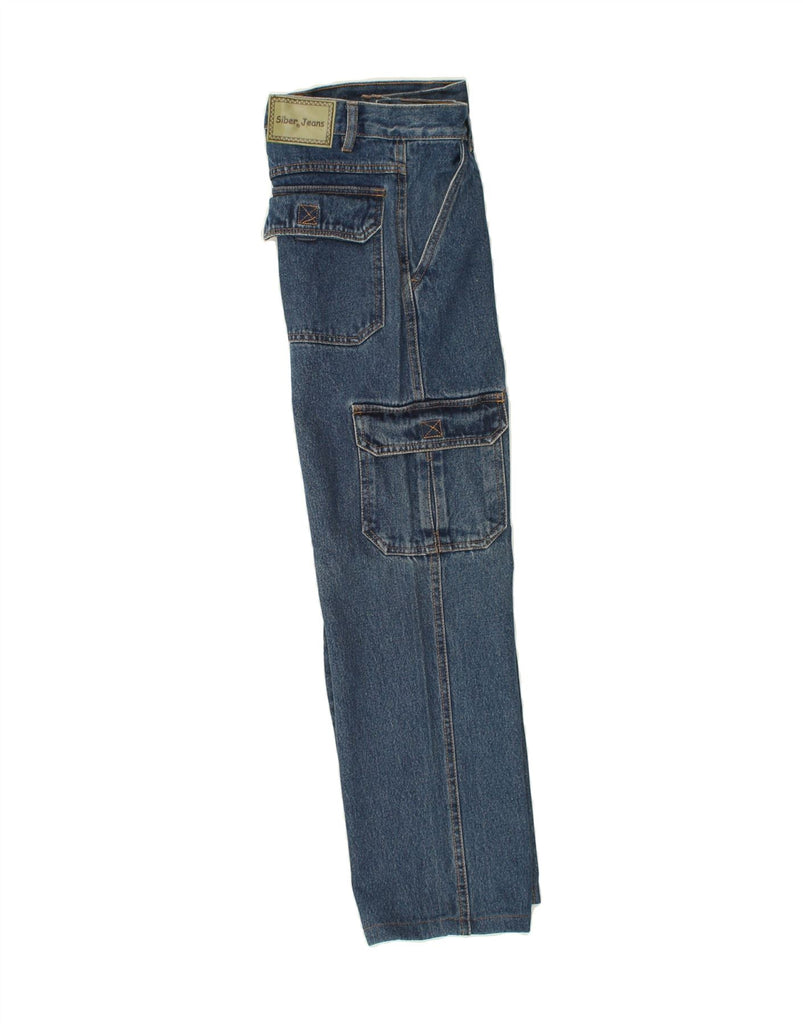 VINTAGE Womens Cargo Straight Jeans W30 L27 Blue Cotton | Vintage Vintage | Thrift | Second-Hand Vintage | Used Clothing | Messina Hembry 