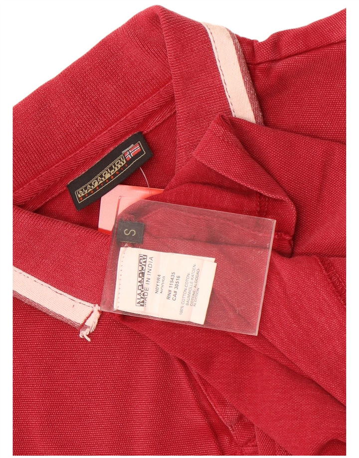 Napapijri Mens Geographic Polo Shirt Small Maroon