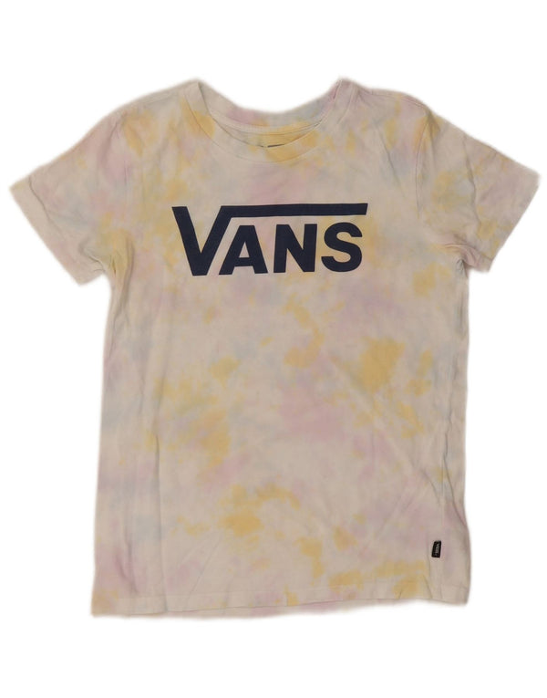 VANS Womens Graphic T-Shirt Top UK 6 XS Multicoloured Tie Dye Cotton