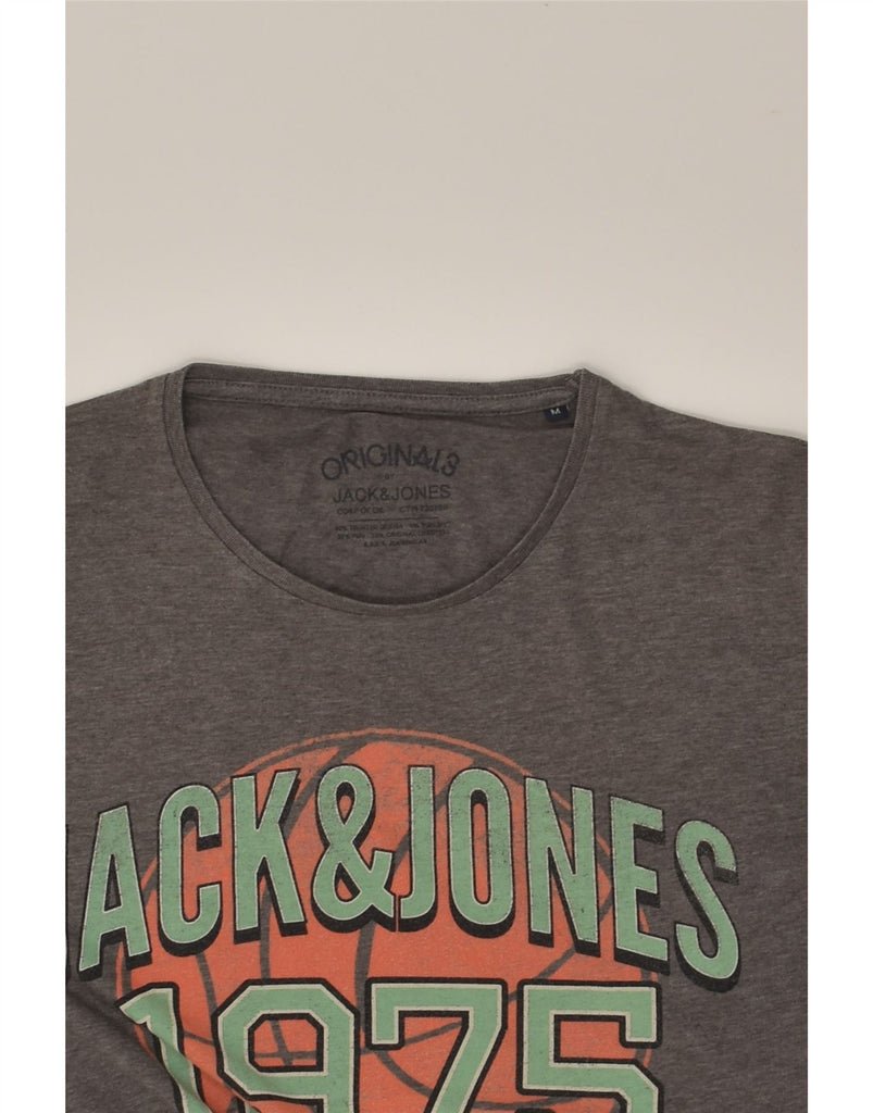 JACK & JONES Mens Graphic T-Shirt Top Medium Grey Cotton | Vintage Jack & Jones | Thrift | Second-Hand Jack & Jones | Used Clothing | Messina Hembry 