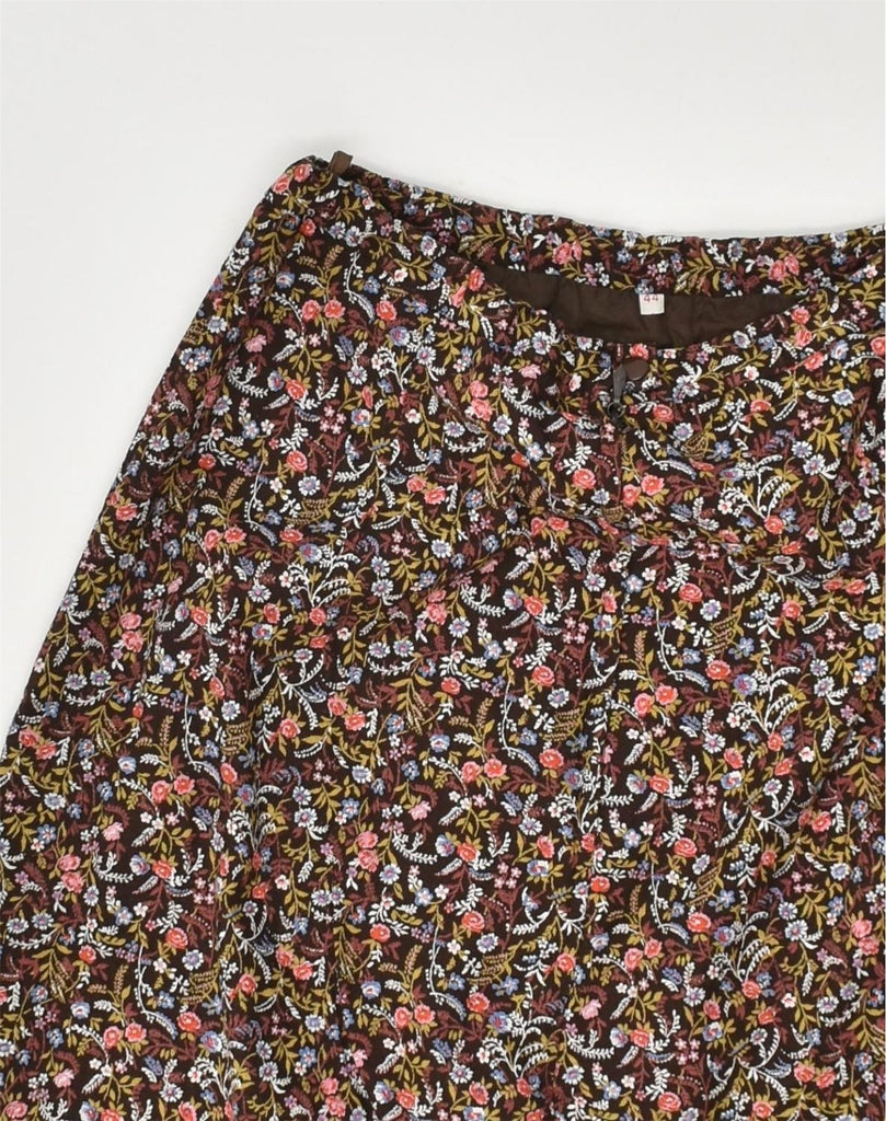 VINTAGE Womens A-Line Skirt IT 44 Medium W26  Multicoloured Floral | Vintage Vintage | Thrift | Second-Hand Vintage | Used Clothing | Messina Hembry 