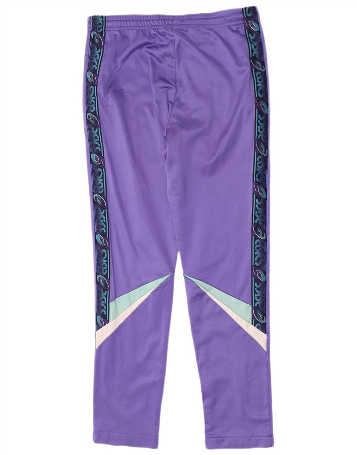 Asics Mens Graphic Tracksuit Trousers IT 50 Medium Purple Colourblock