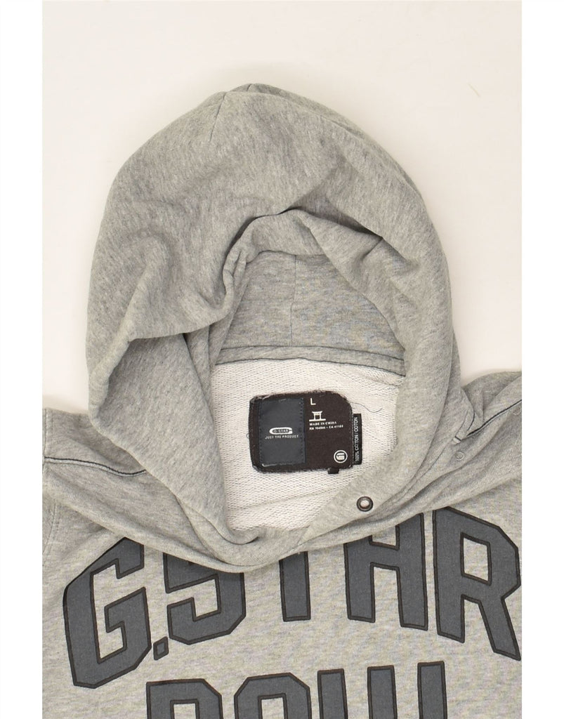 G-STAR Boys Graphic Hoodie Jumper 11-12 Years Large Grey Cotton | Vintage G-Star | Thrift | Second-Hand G-Star | Used Clothing | Messina Hembry 