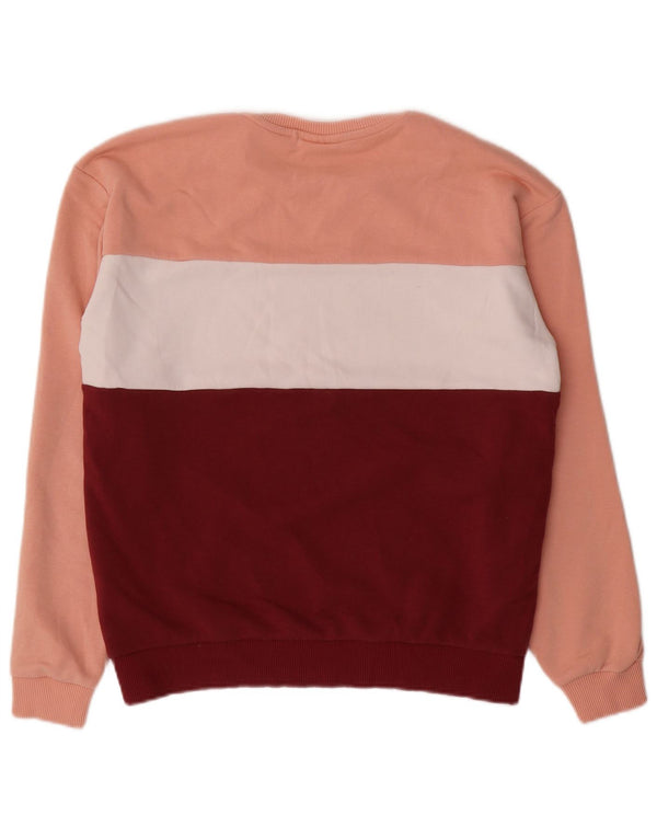 FILA Womens Sweatshirt Jumper UK 16 Large Multicoloured Colourblock