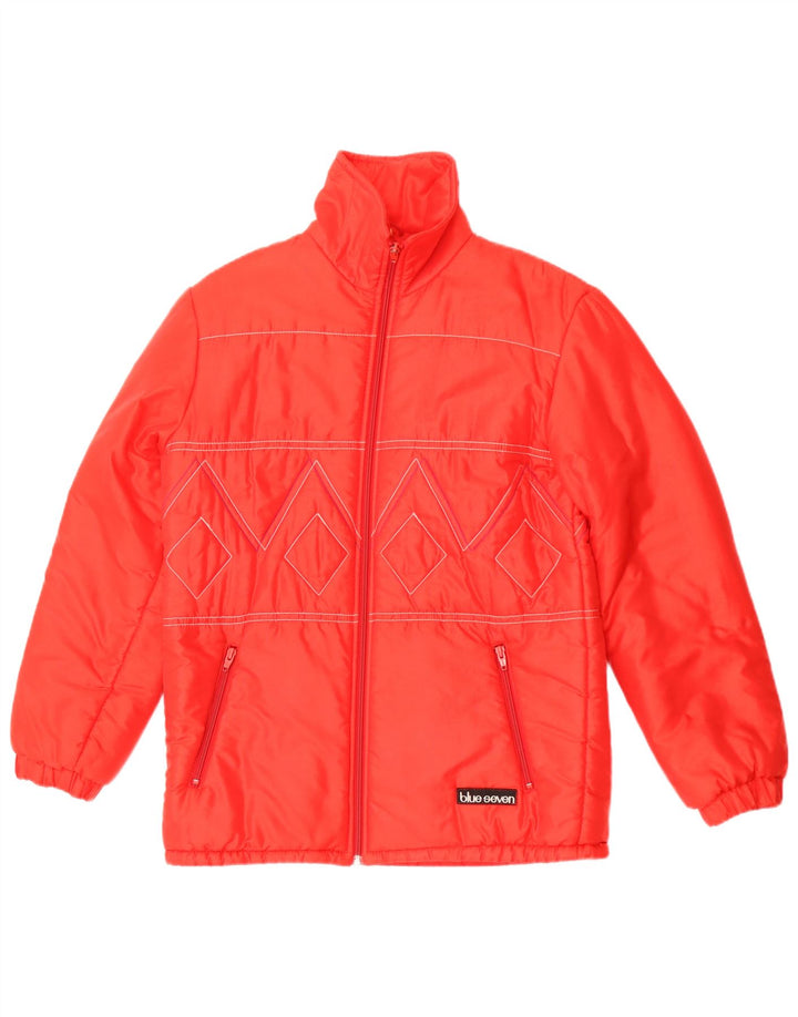 Vintage Mens Padded Jacket UK 36 Small Red Geometric