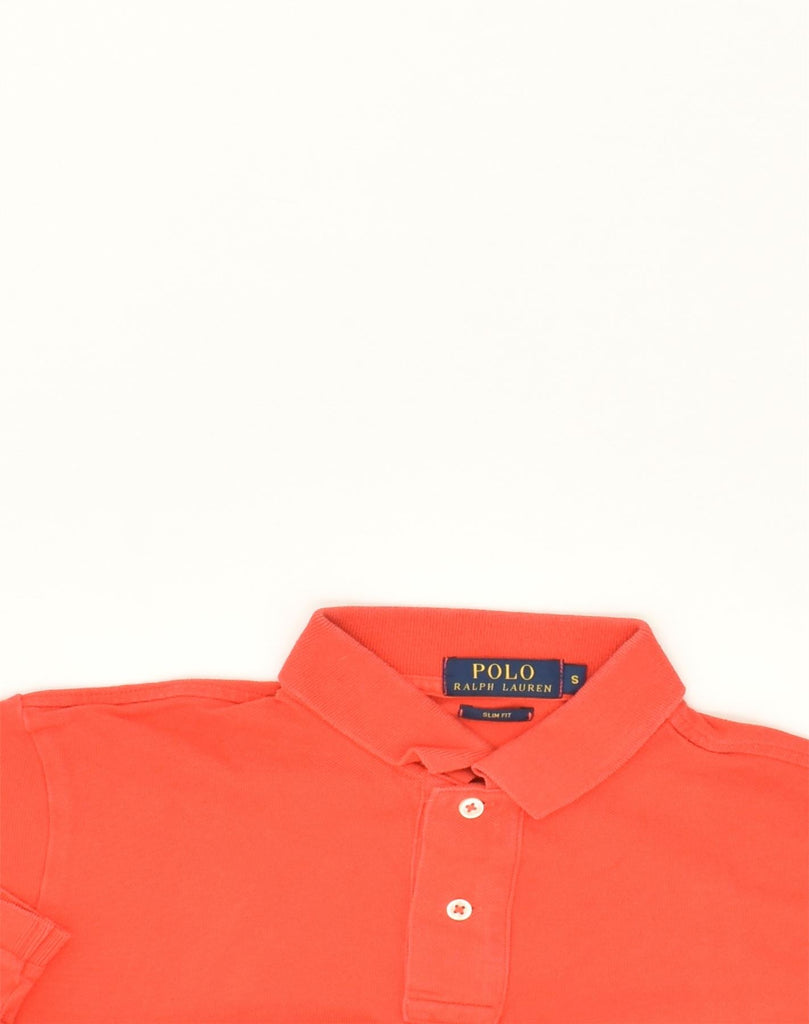 POLO RALPH LAUREN Mens Slim Fit Polo Shirt Small Red Cotton | Vintage Polo Ralph Lauren | Thrift | Second-Hand Polo Ralph Lauren | Used Clothing | Messina Hembry 
