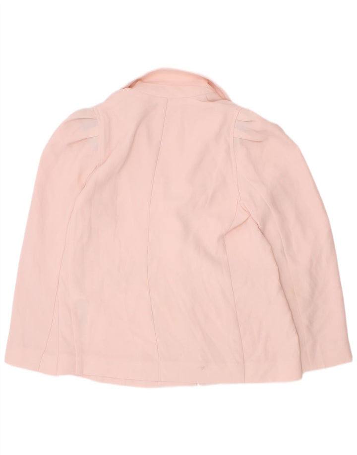 Liu Jo Girls 1 Button Blazer Jacket 7-8 Years Pink Polyester