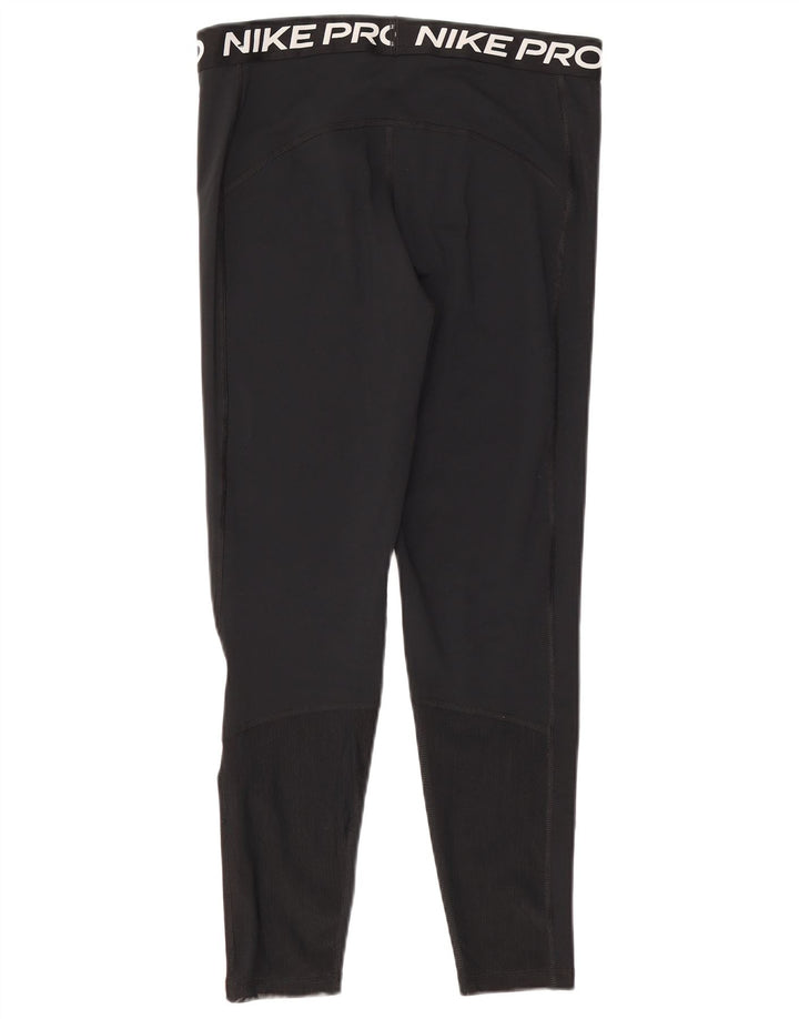 Nike Womens Graphic Leggings UK 14 Large  Black Polyester