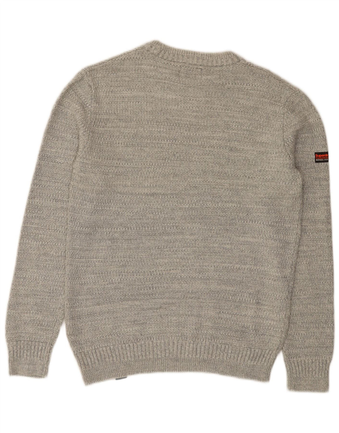 Superdry Mens Crew Neck Jumper Sweater Medium Grey Cotton