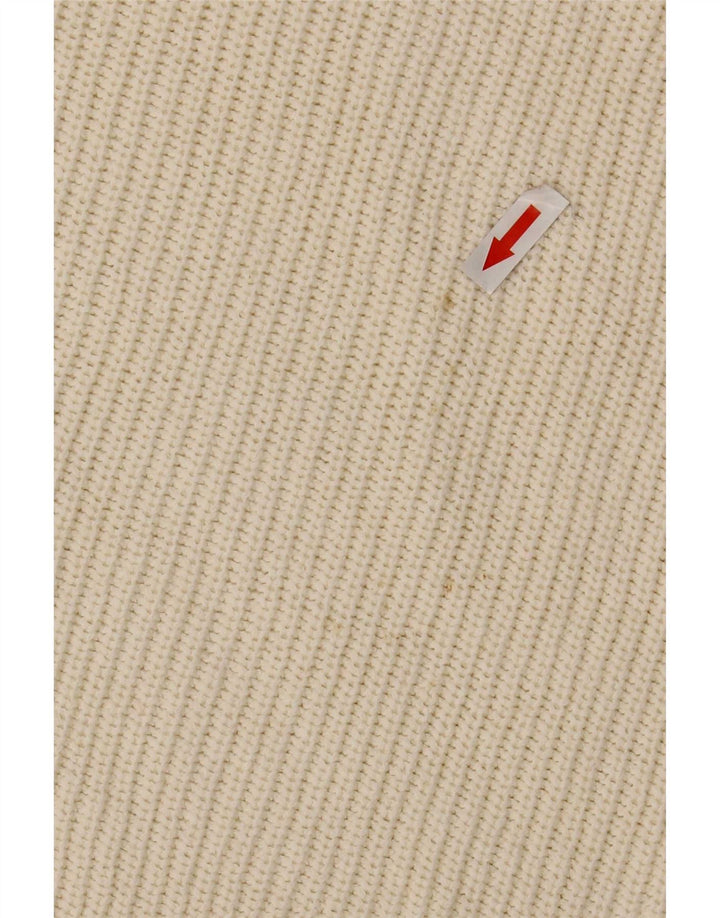 Zara Mens Vest Tank Top Small Beige Cotton