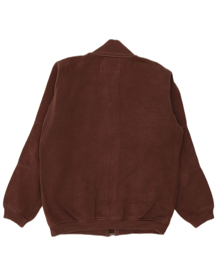 Champion Mens Tracksuit Top Jacket Medium Brown Cotton