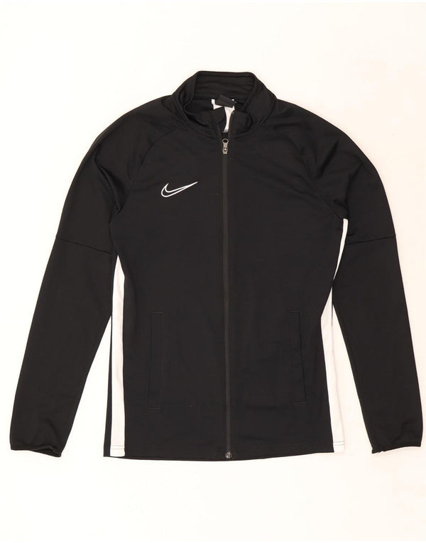Nike Mens Dri Fit Tracksuit Top Jacket Small Black Colourblock Polyester