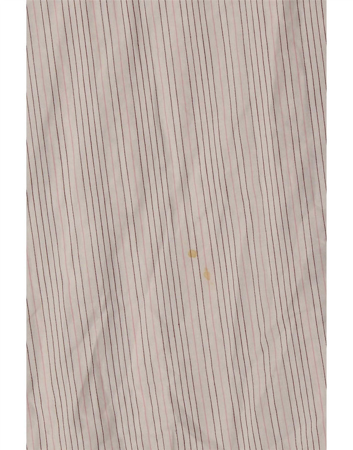 French Connection Mens Shirt XL White Striped Cotton