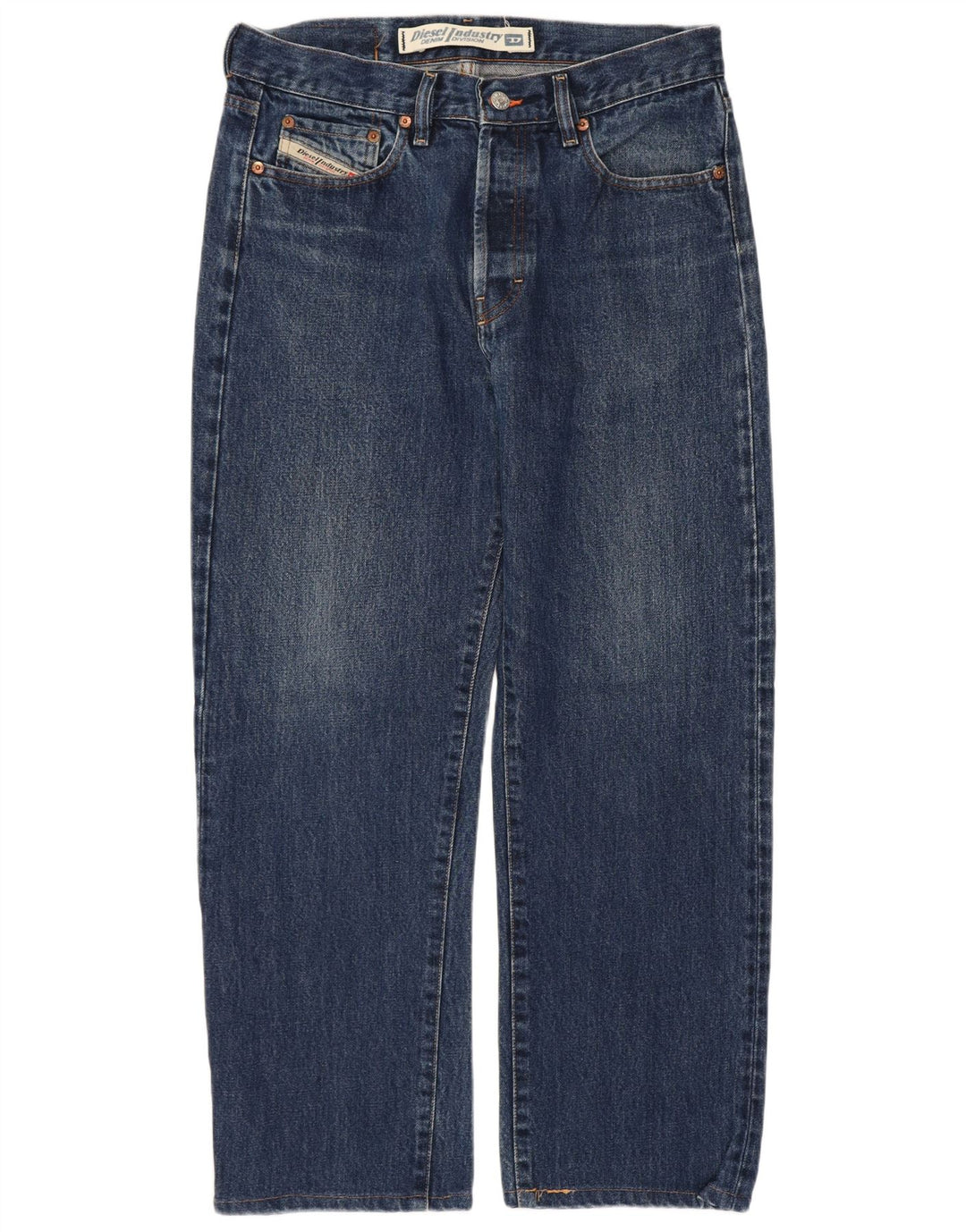 DIESEL Mens Straight Jeans W32 L26 Blue Cotton