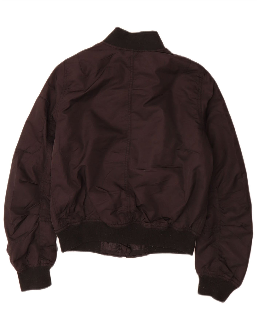Topshop Womens Oversized Bomber Jacket UK 6 XS Black Polyester