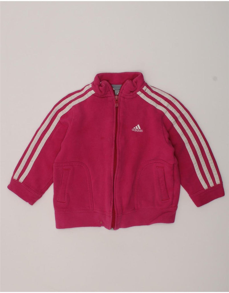 ADIDAS Girls Tracksuit Top Jacket 2-3 Years Pink Cotton | Vintage Adidas | Thrift | Second-Hand Adidas | Used Clothing | Messina Hembry 