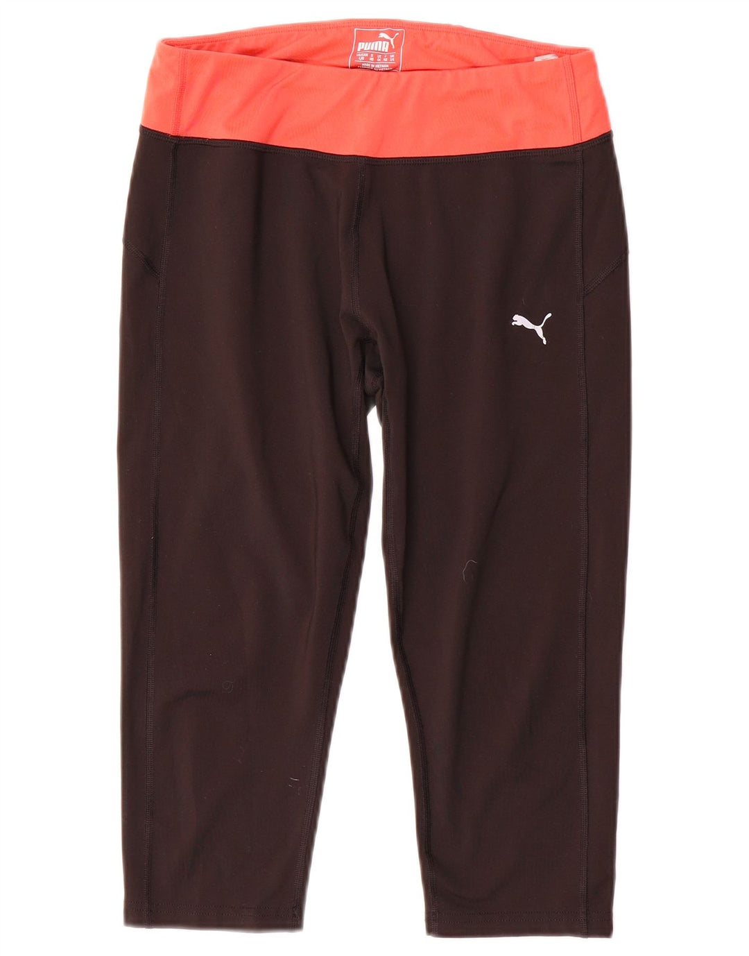Puma Womens Capri Leggings UK 14 Medium Black Colourblock Polyester
