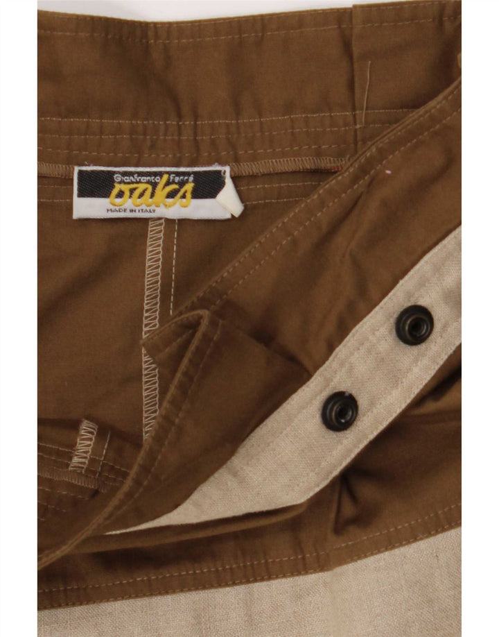 Gianfranco Ferre Womens Casual Shorts W28 Medium Beige Colourblock