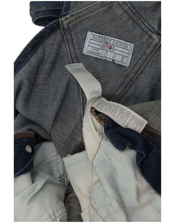 FAT FACE Womens Lewes Dungarees Jeans UK 12 Medium W34 L27 Blue Cotton